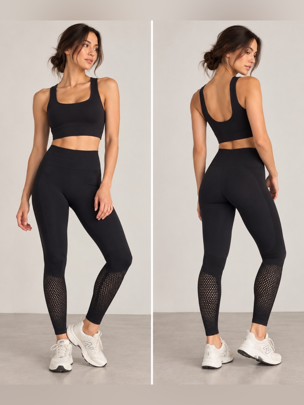 Fabletics High-Waisted Seamless Mesh Leggings